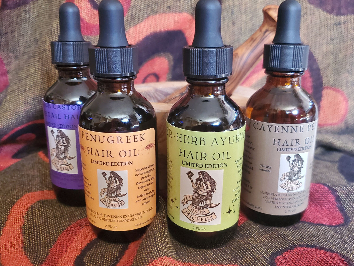 Set of healthy hair oils