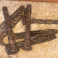 Hand carved & Blessed Railroad spikes